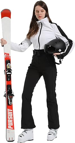 Miniatura 5 de GSOU SNOW Trajes de esquí para mujer, de una pieza, para snowboard, invierno, impermeable, resistente al viento, traje de nieve para deportes al