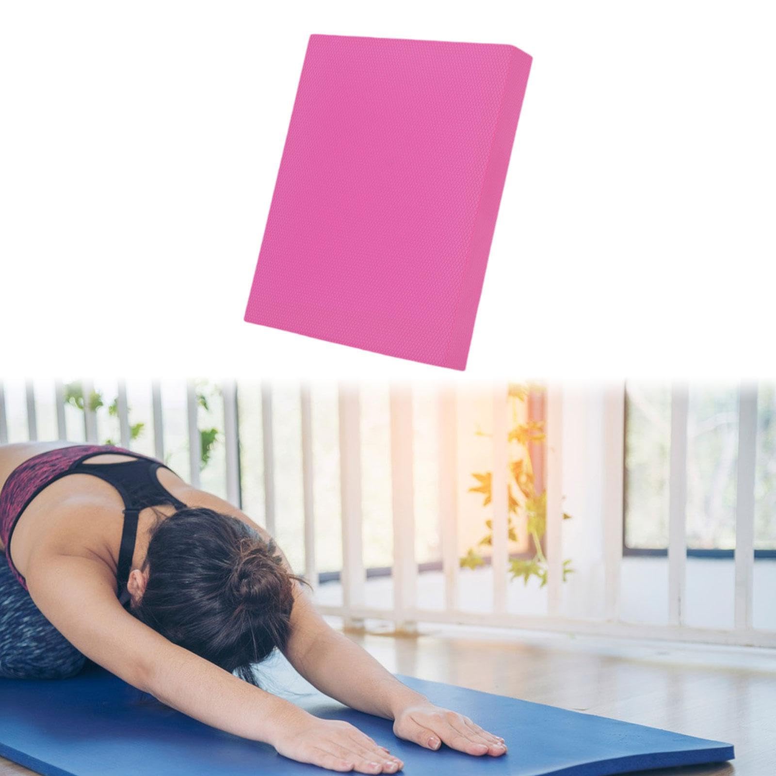kowaku Yoga Exercise Pad Balance Training Pad Equipment Exercise Balance Pad Yoga Mat Yoga Knee Pad for Traveling Pilates Home Women, Pink
