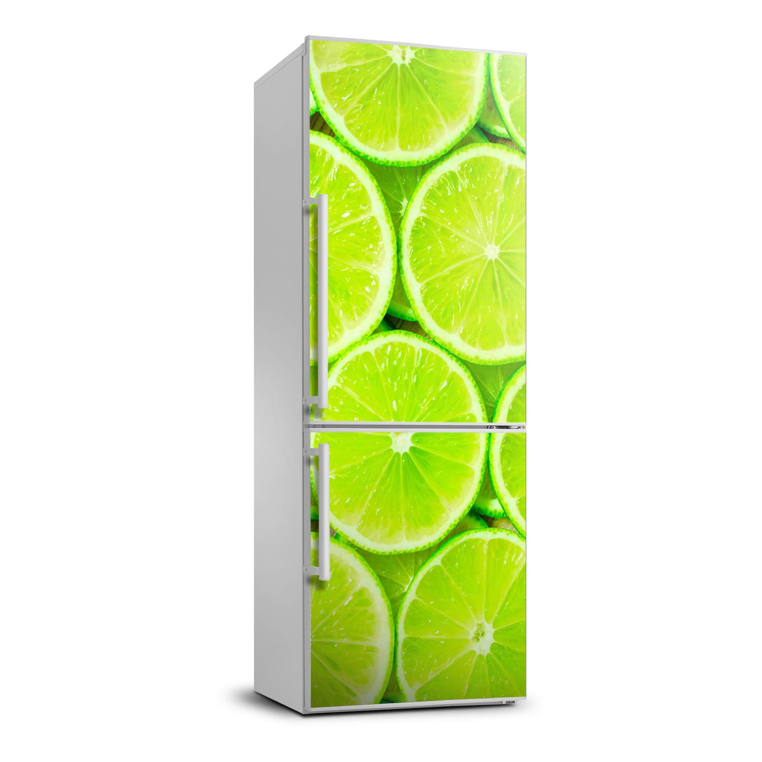 Autocollant frigo 70x190cm Tulup - Sticker mural adhésif frigo effet chaux grise