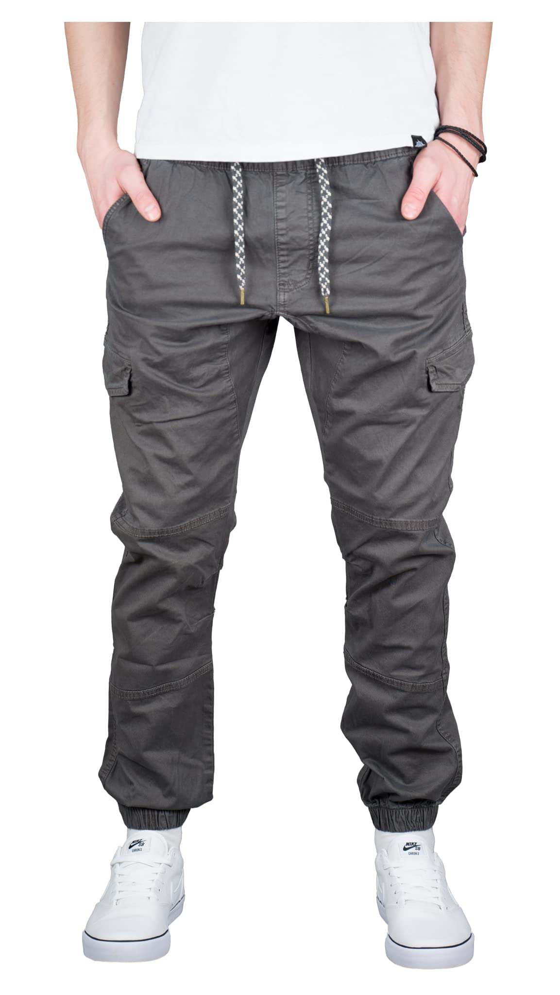 Indicode Herren Cargohose Jones Cargo Hose Freizeithose Chino Outdoorhose Stoffhose