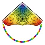 HONBO Giant Bloom Kite for Kids & Adults, Beginner Kites for Kids Ages 4-8, 8-12, Easy Flying Beach Kite, Outdoor Toy, for Boys and Girls (Flower)