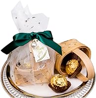 Vista 3 de Mini cesta de regalo tejida a mano de bambú, cajas de dulces, caja de embalaje de chocolate, perfecta para baby showers, cumpleaños, recuerdos