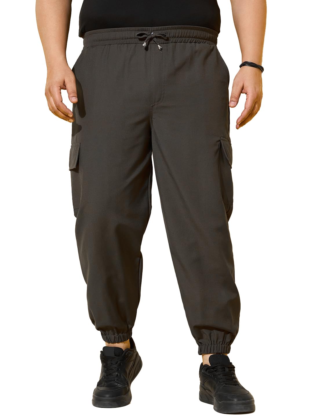 bigbanana Men Plus Solid Olive Trouser-picture-25