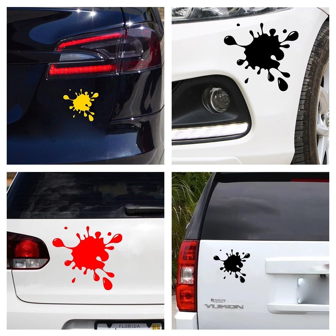 5 Adesivi Splatter Per Auto, Moto, Caschi - Vinile Adesivo, Rimovibili, Resistenti Alle Intemperie - Foto 10