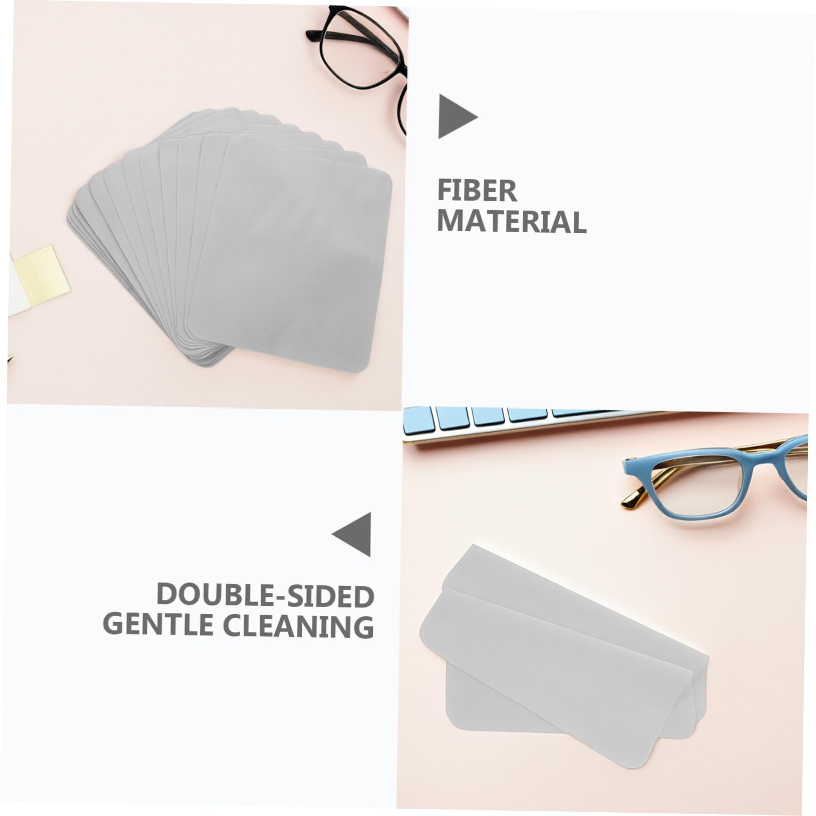 minkissy 100piezas Paño De Microfibra Para Gafas Paños De Limpieza De Lentes Suaves Toallitas De Microfibra Para Gafas Teléfonos y Portátiles De Limpieza