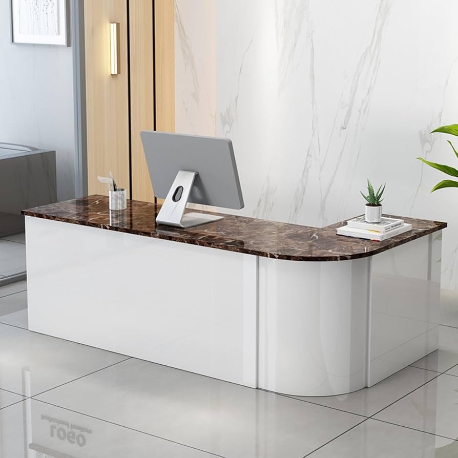 メーカー不明 受付カウンター 受付台 レジカウンター カウンターテーブル Amazon.co.jp: 受付カウンター L字カウンター レジカウンター