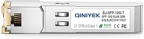 Vista 25 de Transceptor 10GBase-LR SFP+, módulo monomodo 10G SFP+LC para Netgear, SMF, 1310nm, hasta 6.2 mi, DDM