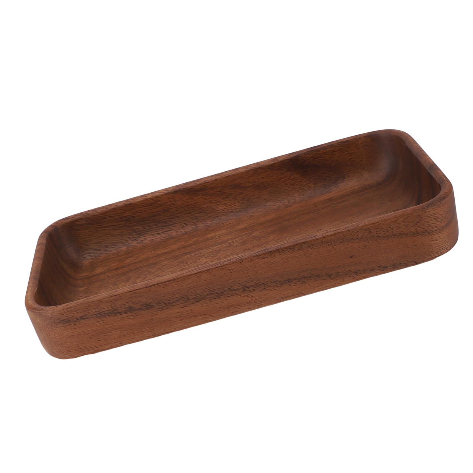 SIXRUN Cuenco para Servir de Madera, Ensaladera de Madera con Acabado Liso, Plato Ligero Multiusos para Servir Frutas para Ensaladas, Aperitivos, Uso en Casa, Picnic, Fiesta (Rectángulo)