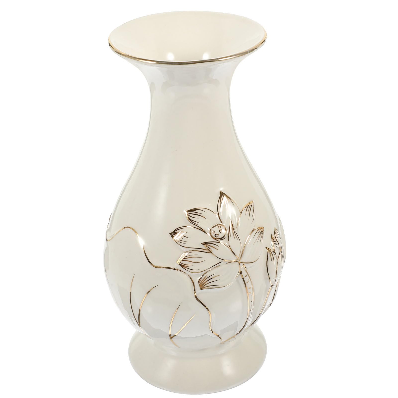 Vase céramique blanc motif décoratif tactile lisse vase pour offrandes