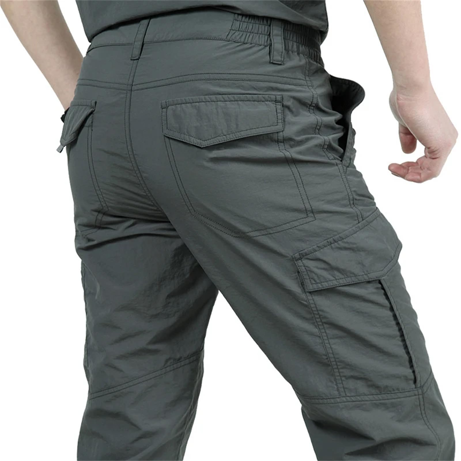 Hndudnff Pantaloni cargo tattici da uomo, stile casual, militari, da escursionismo, con tasche multiple