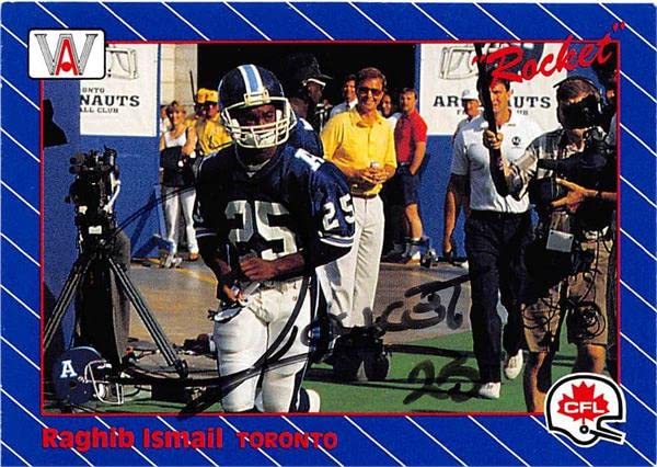 Autograph Warehouse 701421 Raghib Ismail Rocket Autographed Toronto Argonauts 1991 AW Sports No.101 Football Card