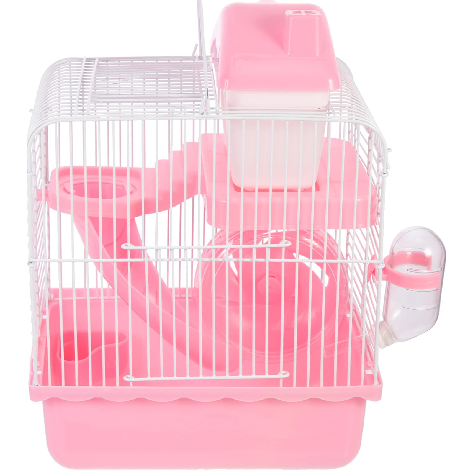 UPKOCH Casetta Rifugio per Criceti e Ratti, Piccolo Nascondiglio Rosa | Design a Doppio Strato, Abs e Ferro, per Ratto e Hamster, Uso Decorativo Domestico Tutto L'anno