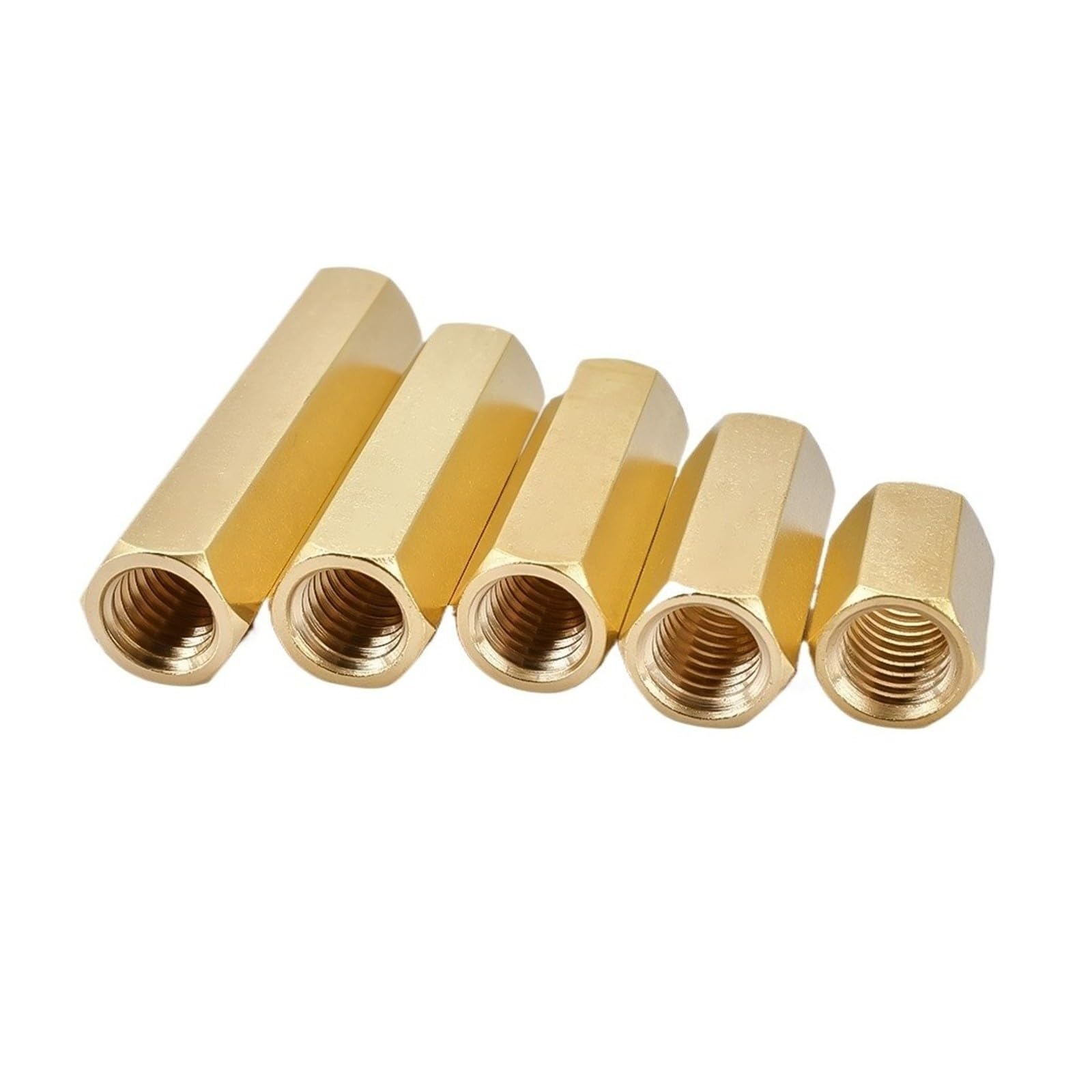 ZS Hardware 15-200 szt. Sześciokątny żeński mosiężny dystans do montażu M2-M6(22mm (100Pcs),M2)