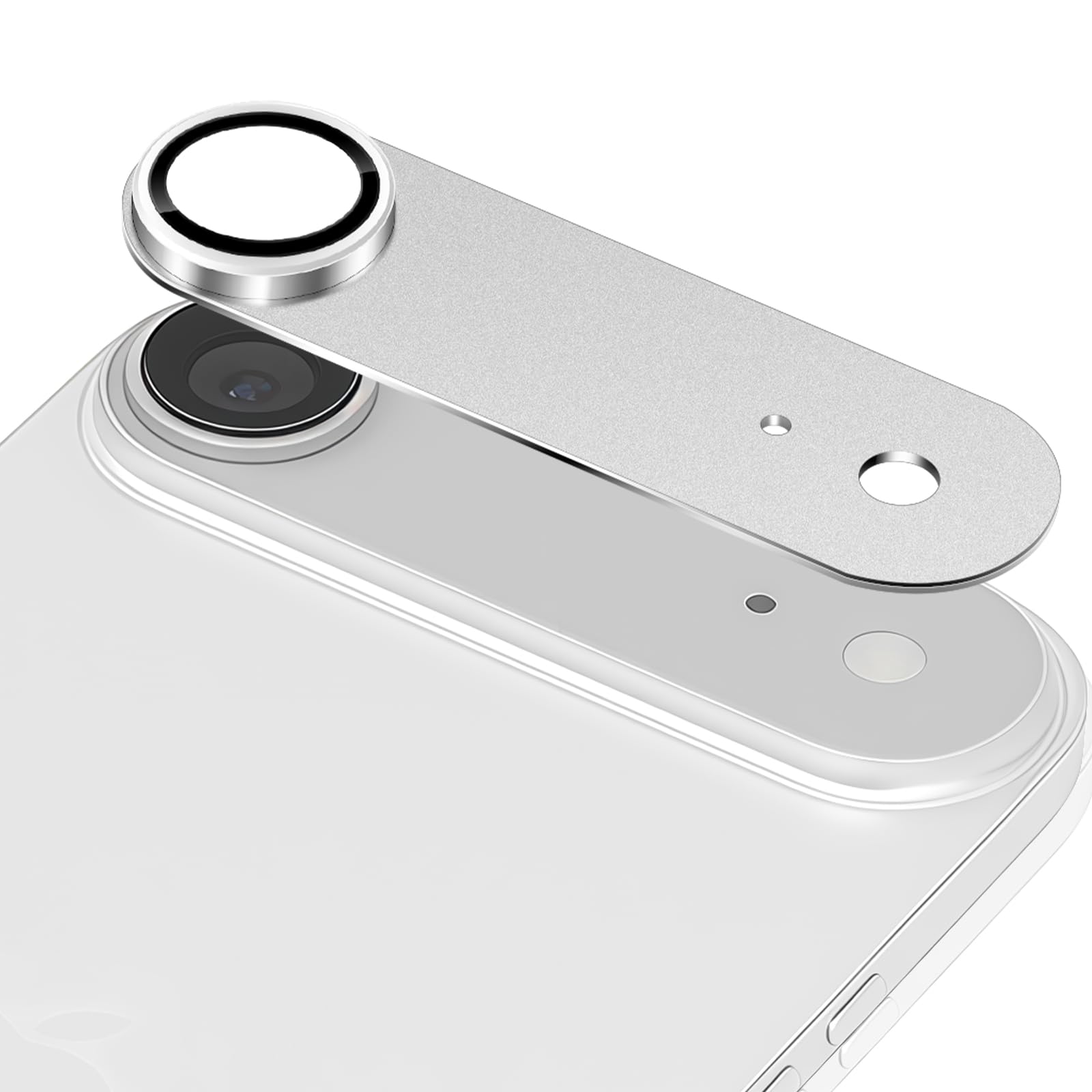 LanQii Kameraschutz Kompatibel mit iPhone Air, Metall Panzerglasfolie Kamera Linse Protector, 9H Härte Kamera Schutzfolie für iPhone 17 Air, Silber