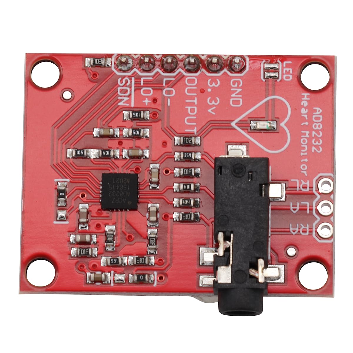 Module ECG AD8232 ECG Mesure Module de capteur de fréquence cardiaque d'impulsion capteur de surveillance KIT ECG avec câble