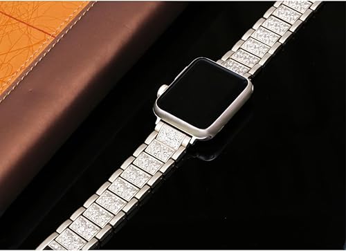 Miniatura 3 de Mtozon Correas brillantes compatibles con Apple Watch Band 1.614 in1.575 in1.496 in Iwatch Series 9876SE54321, pulsera de repuesto elegante con