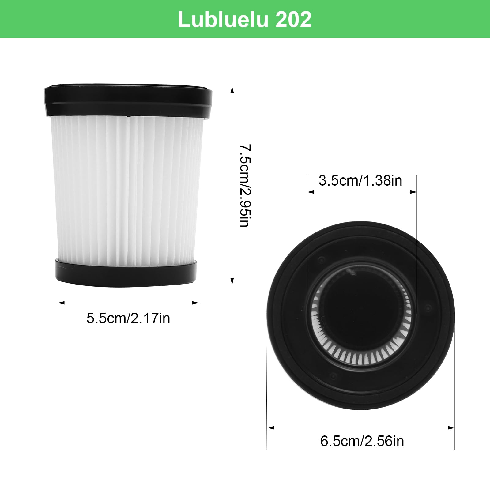 4 Filtros HEPA de Repuesto para aspiradora Lubluelu 202, filtro de repuesto Fabuletta FSV001 FSV101, filtro HEPA compatible con Oraimo OSV-102, Girnoor G160 G165 Afoddon A300