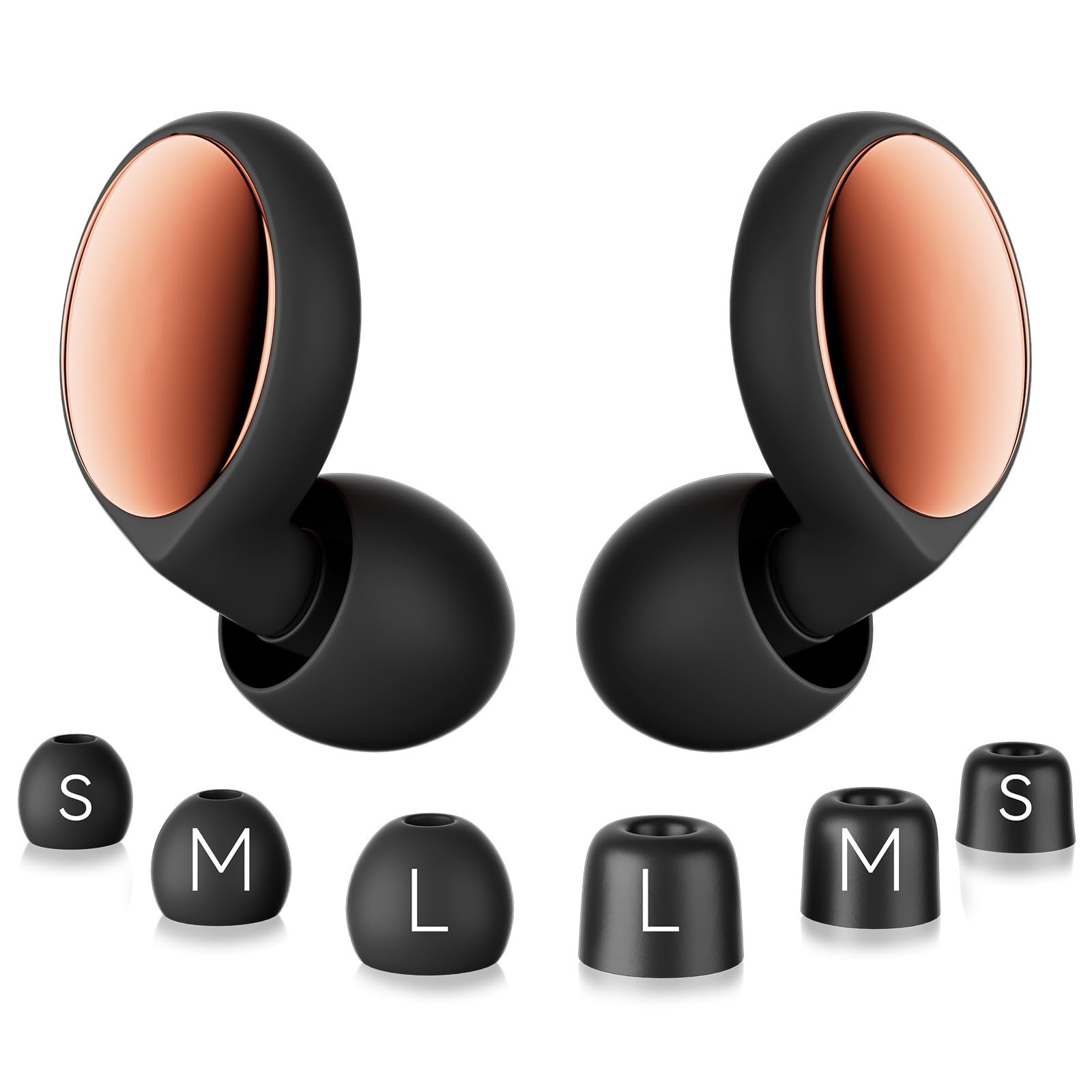 Ear Plugs for Noise Reduction, Silicone Comfy Ear Plugs for Sleeping Noise Cancelling, Reusable Soft Earplugs for Concerts, Sports, Travel, Live Events, Study & Focus (Rose Gold, 1 Count (Pack of 1))