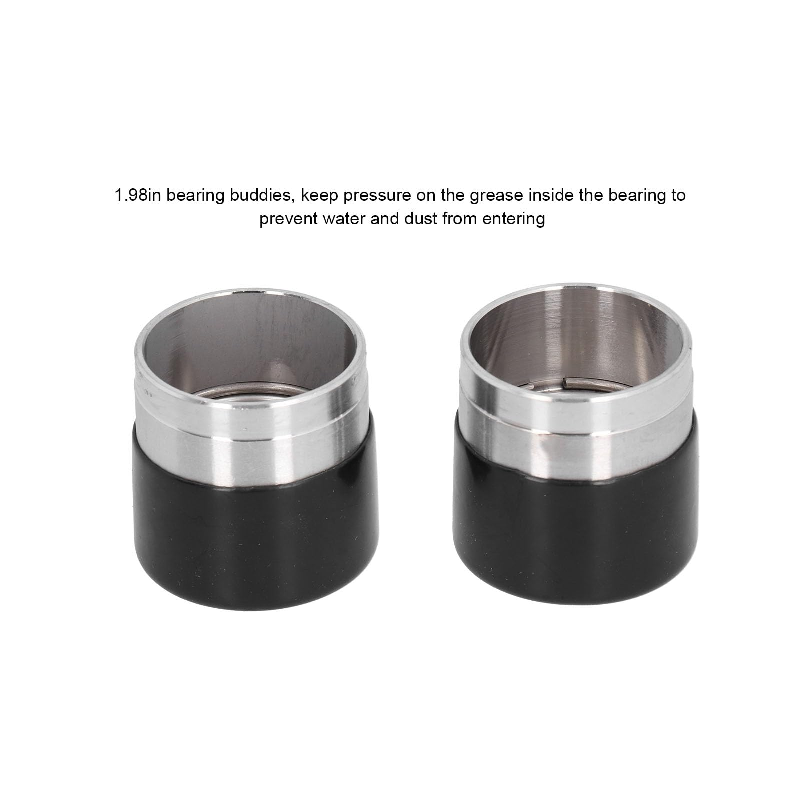 Protector de Cojinete de Rueda de Remolque, 2 Piezas Budos de Rodamiento de Ruedas de Rodamiento de Rueda de Acero Inoxidable de Capas Centrales Protector Universal para Bote, 1,98 Pulgadas