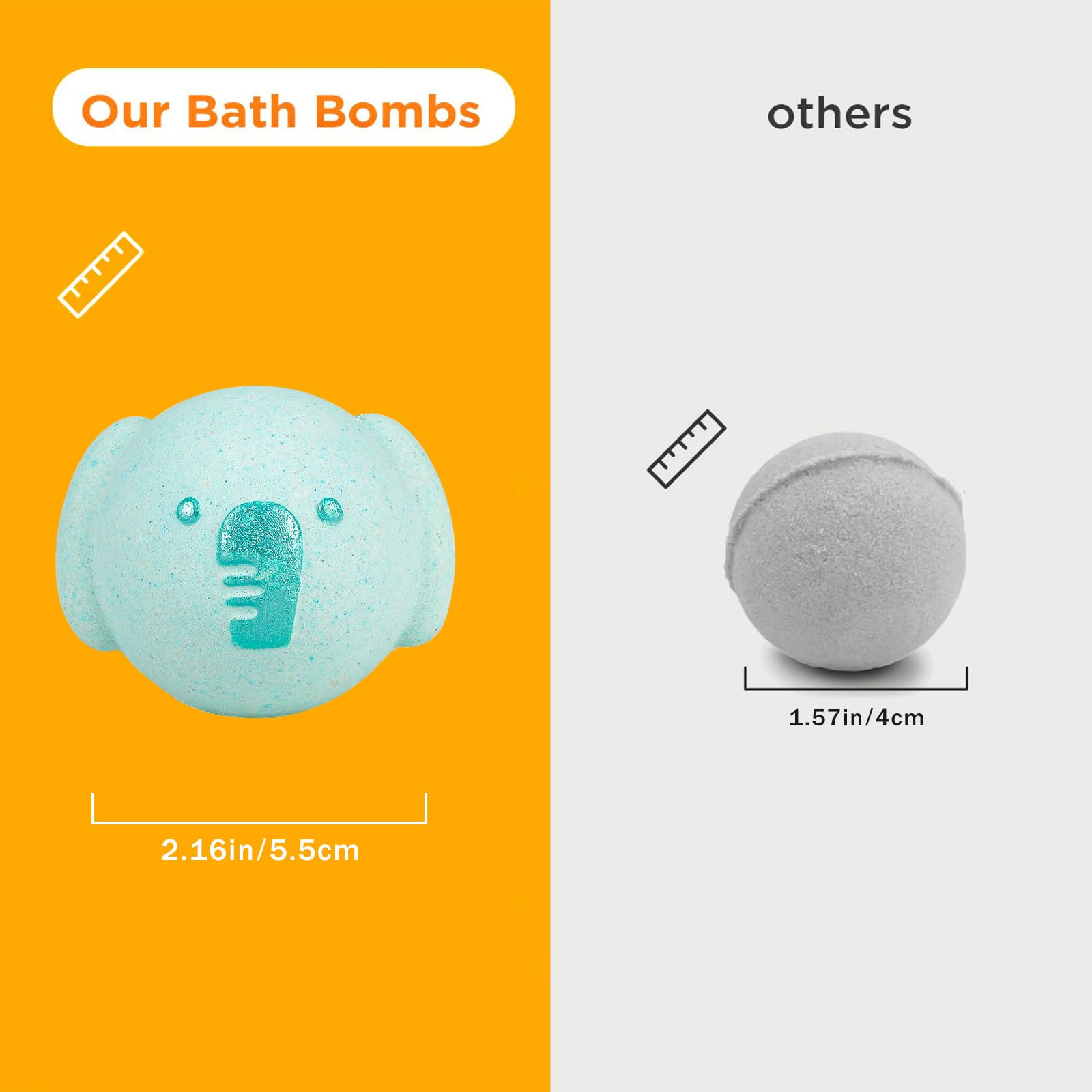 SHUCHING 14 Boules de Bain Enfants Bio, Bombe de Bain Animaux Enfants avec un Pistolet à Eau pour Garcons Filles Pâques Anniversaire