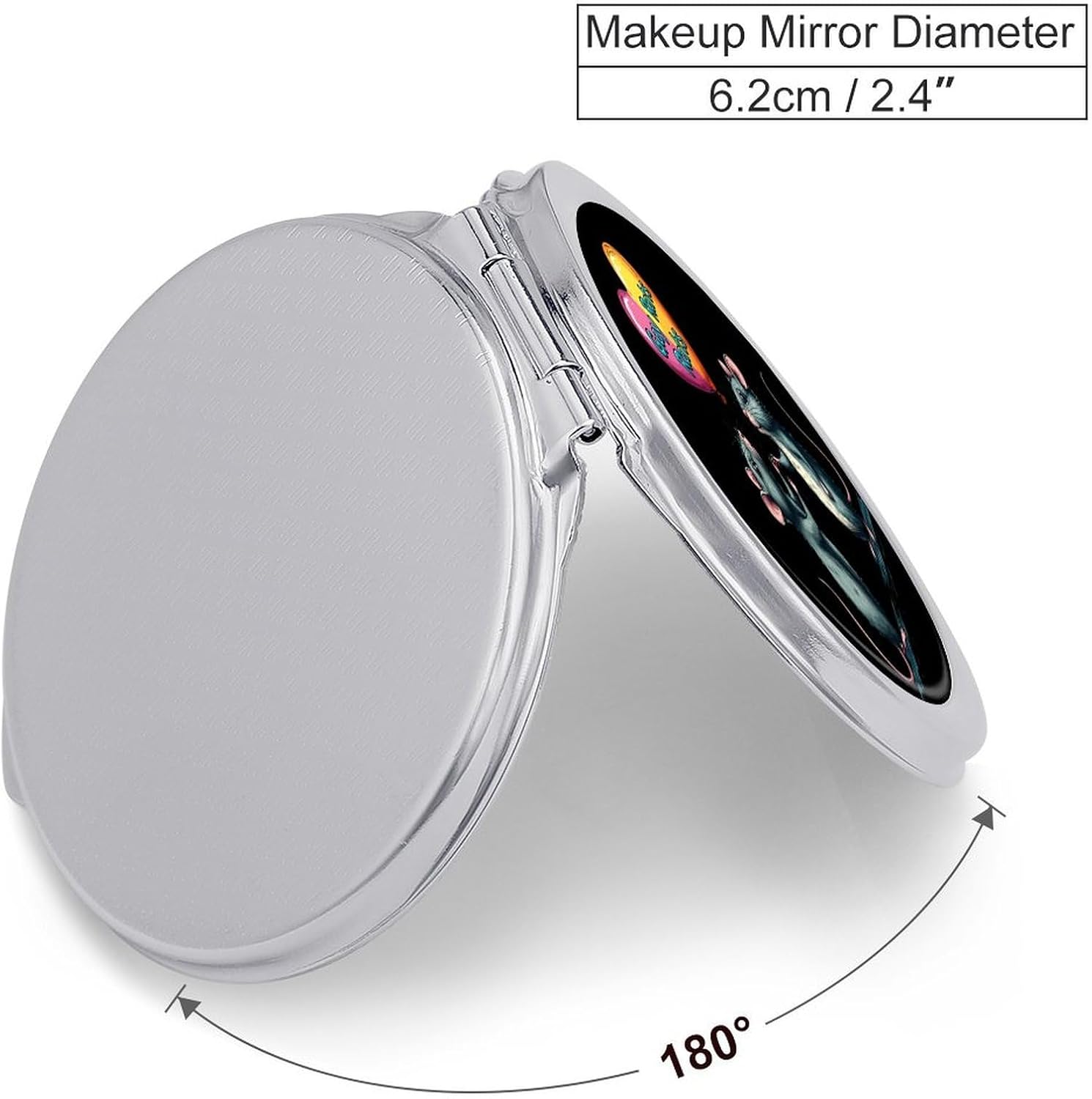 Gay Rats Compact Makeup Mirror Mini Foldable Cosmetic Mirror Portable Travel Mirror for Purse Pocket