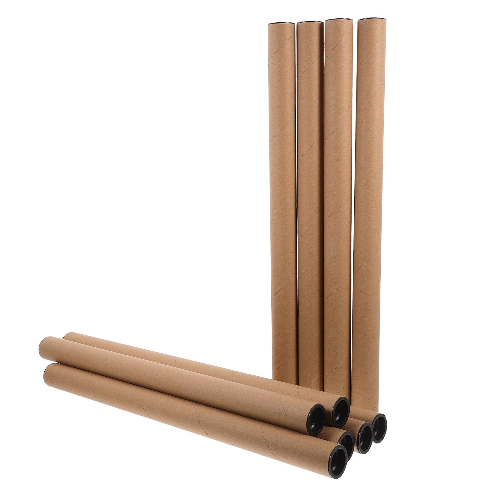 Tubes en carton brun pour posters et stockage d'œuvres d'art