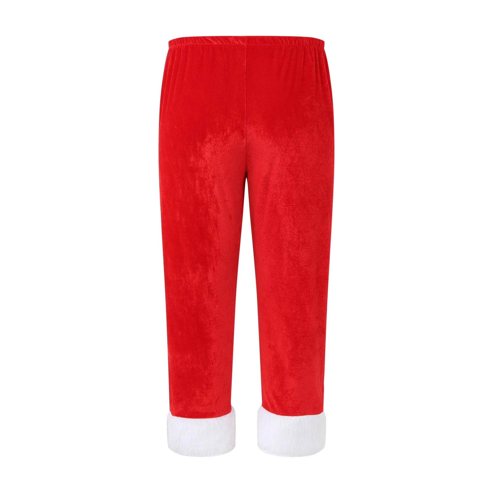 Generisch Weihnachtsmann Kostüm, Weihnachtsmann Kostüm Herren 7-Teilig Weihnachten Nikolaus Kostüm mit Gürtel, Weihnachtsmütze, Bart, Handschuhe und Nikolausstiefel Santa Claus Weihnachtskostüm