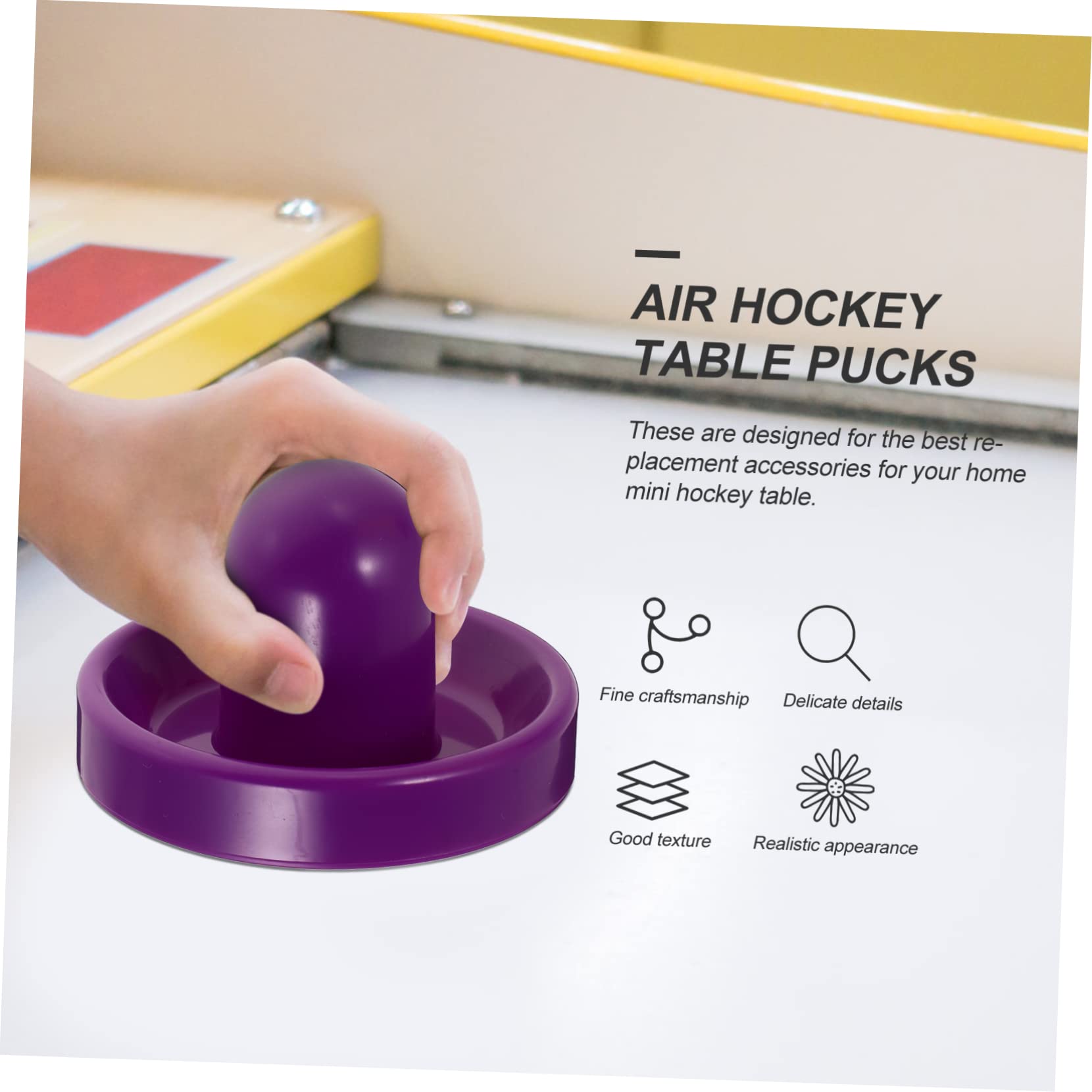 Abaodam Giocattoli Da Tavolo Da Hockey Su Ghiaccio Partita Di Hockey Su Aria Tavolo Da Air Hockey Gioco Disco Da Air Hockey Patto Del Disco Da Hockey Abs