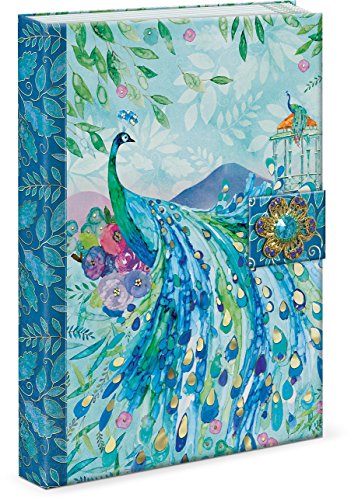 Punch Studio, Pagoda Peacock, Brooch Journal, 104 full-colored lined sheets