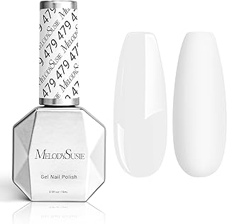 MelodySusie Thick Snow White Gel Nail Polish,15ML Soak Off UV LED White Gel Polish Christmas Gift for Women Nail Art Manicure Salon DIY Nail Design Decoration at Home-479