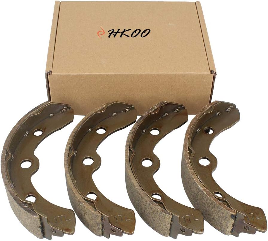 Golf Cart Brake Shoes，HKOO Golf Cart Brake Shoes for Club Car DS G&E & Carryall 1981-1994, EZGO G&E 1982-86 and for Yamaha G&E G11979-81 1011433 1011463 - Set of 4 (4-Long)