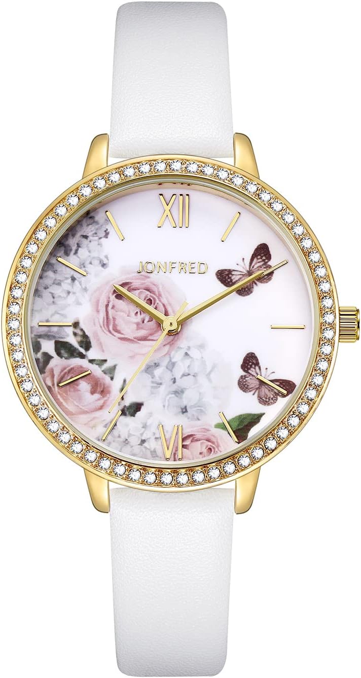 Women's Watches Leather Band Luxury Quartz Watches Waterproof Fashion Creative Wristwatch for Women Ladies