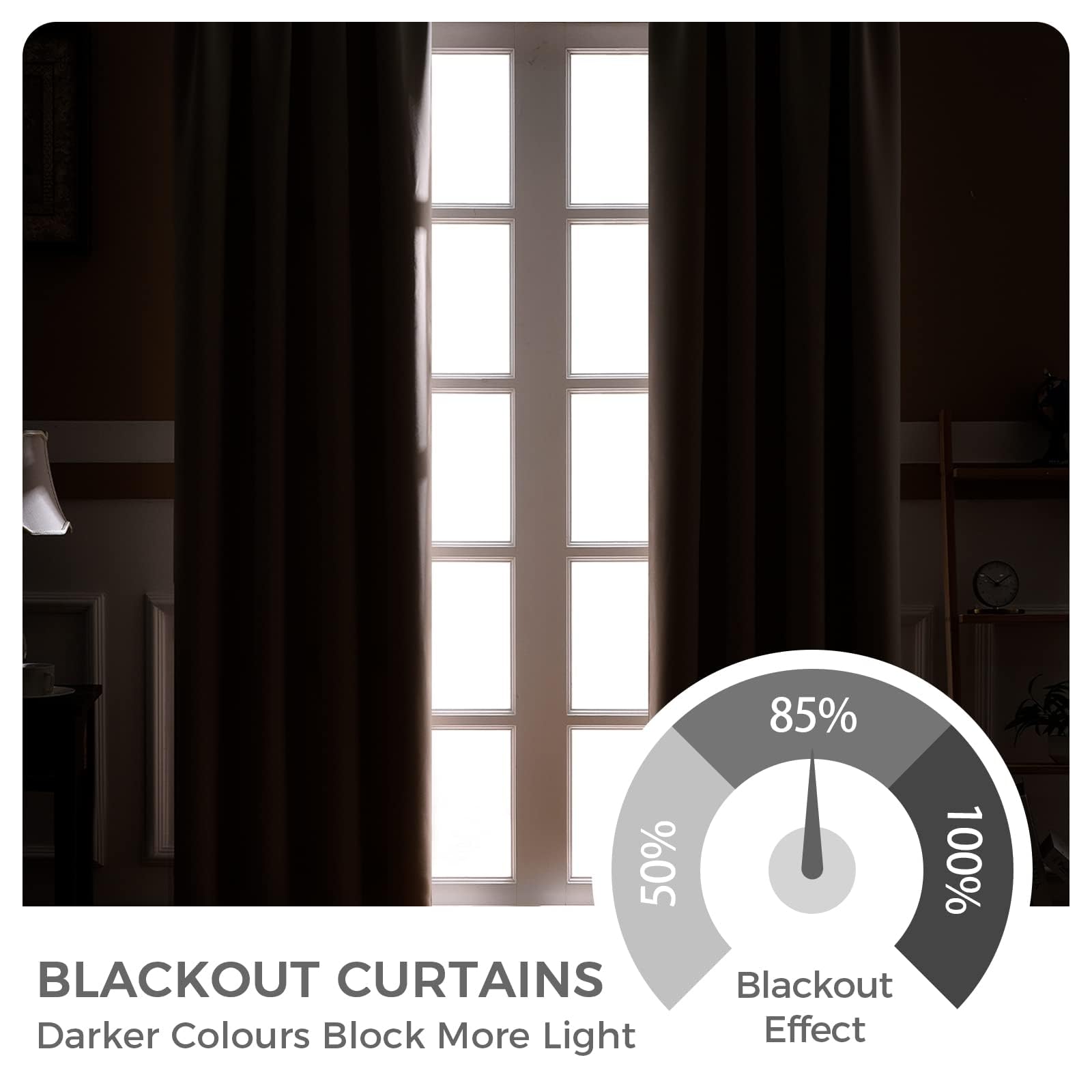 MRTREES Blue Blackout Curtain 84 Inch Drop - Image 2