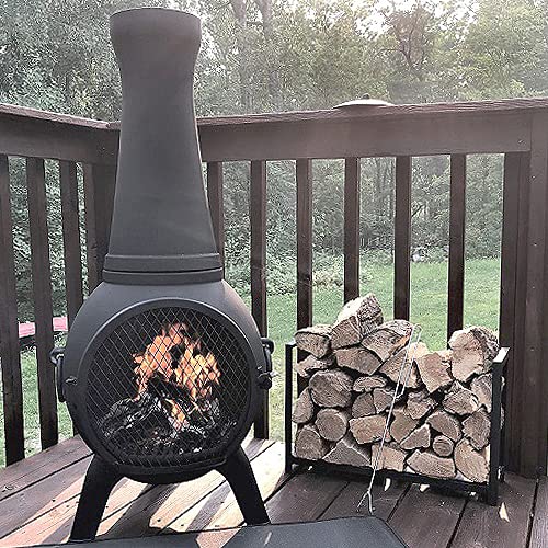 The Blue Rooster Co. Prairie FIRE Outdoor Wood Burning 44" Chiminea
