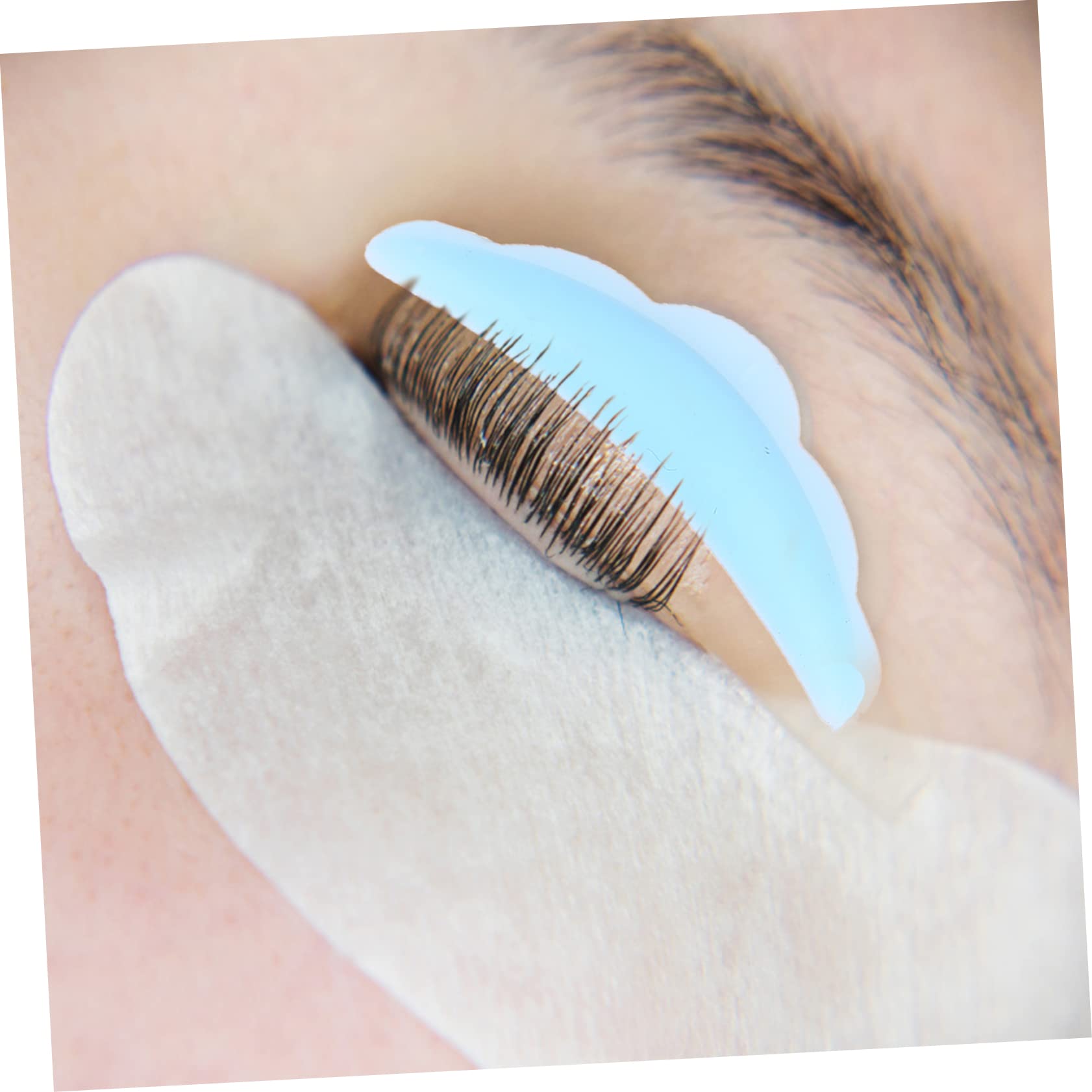 PartyKindom 30Pcs Eyelash Brush for Lash Perm Lift with Silicone Pads Eyelash Lift Rods and False Eyelash Patches for Professional Makeup Application