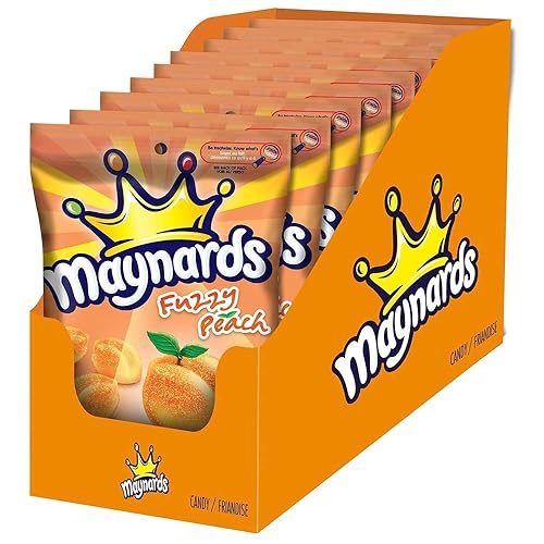 Maynards Melocotón difuso de 6.5 onzas, paquete de 9 {Importado de Canadá}