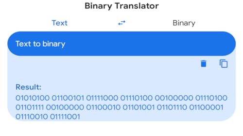 Text to Binary translate Ads Free