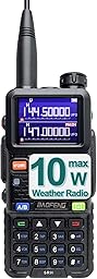 BAOFENG Ham Radio 10W Walkie Talkies Long Range Handheld NOAA Weather Radio Emergency Two Way Radio 999CH with 2500mAh Type-C Battery and Earpiece for Survival Gear Hunting Camping