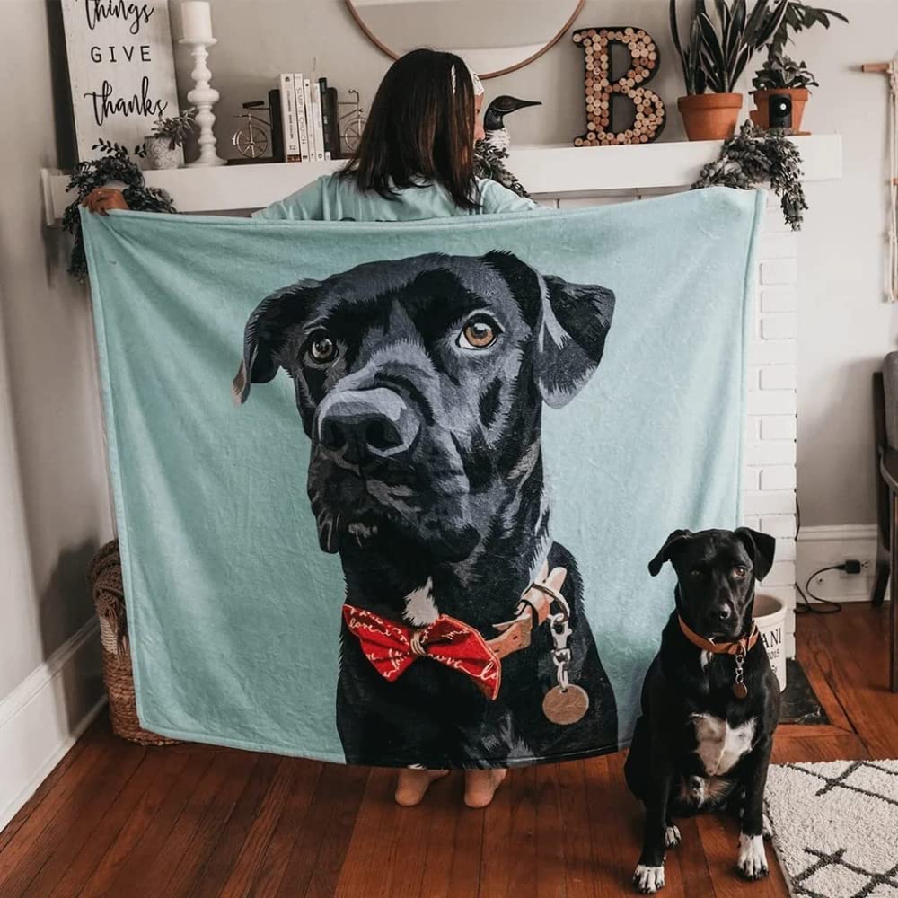 Manta Personalizada Con Foto y Texto, Franela, Regalo Para Adulto, Bebé, Familia, Mascota, Navidad, Cumpleaños (A, 31*59in 80x150cm)