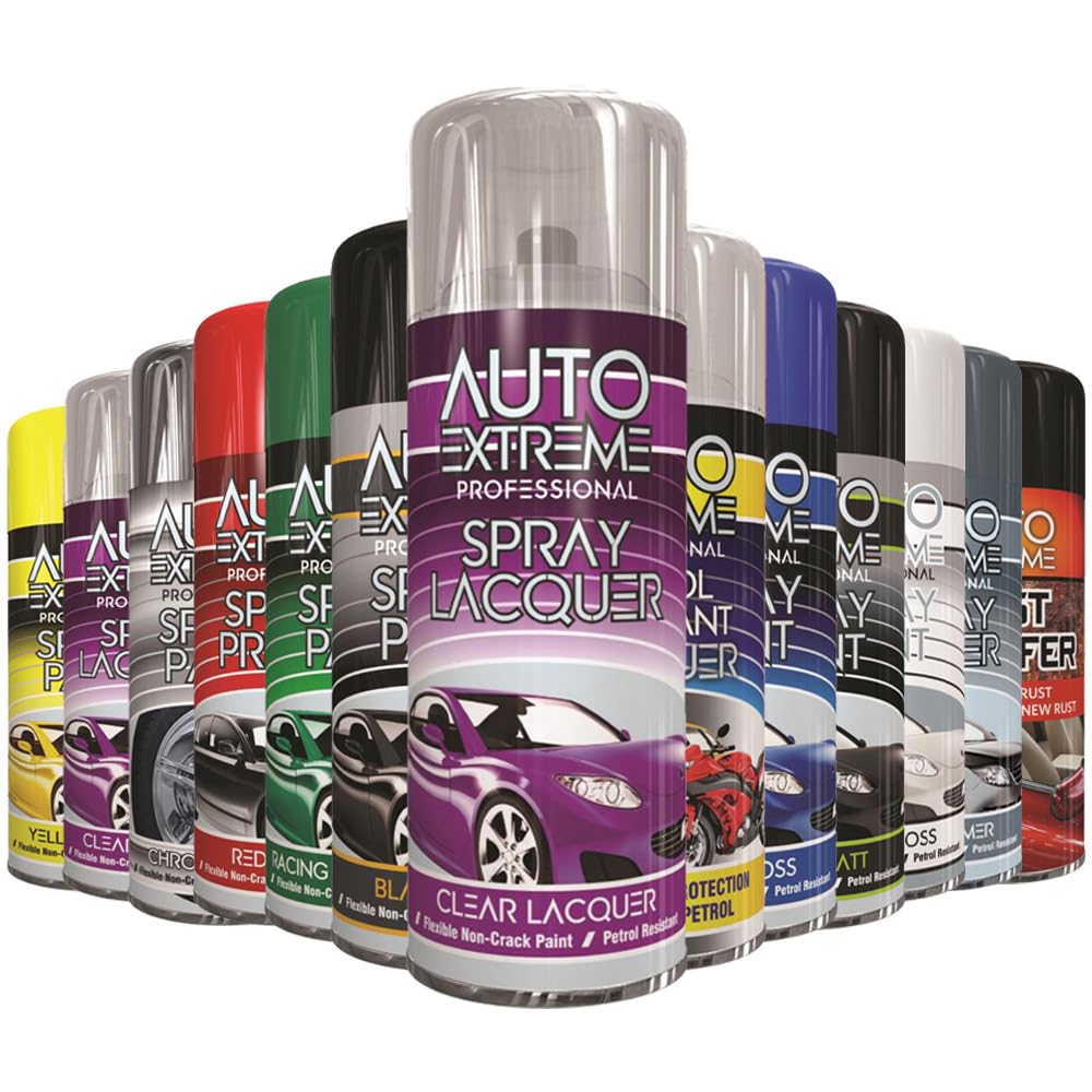 Alezyb Clear Lacquer - 1 X Auto Extreme Spray Paint 400Ml Professional Quality, Perfect Finish Multipurpose Aerosol For Cars, Bikes,Vans, Metal, Wood