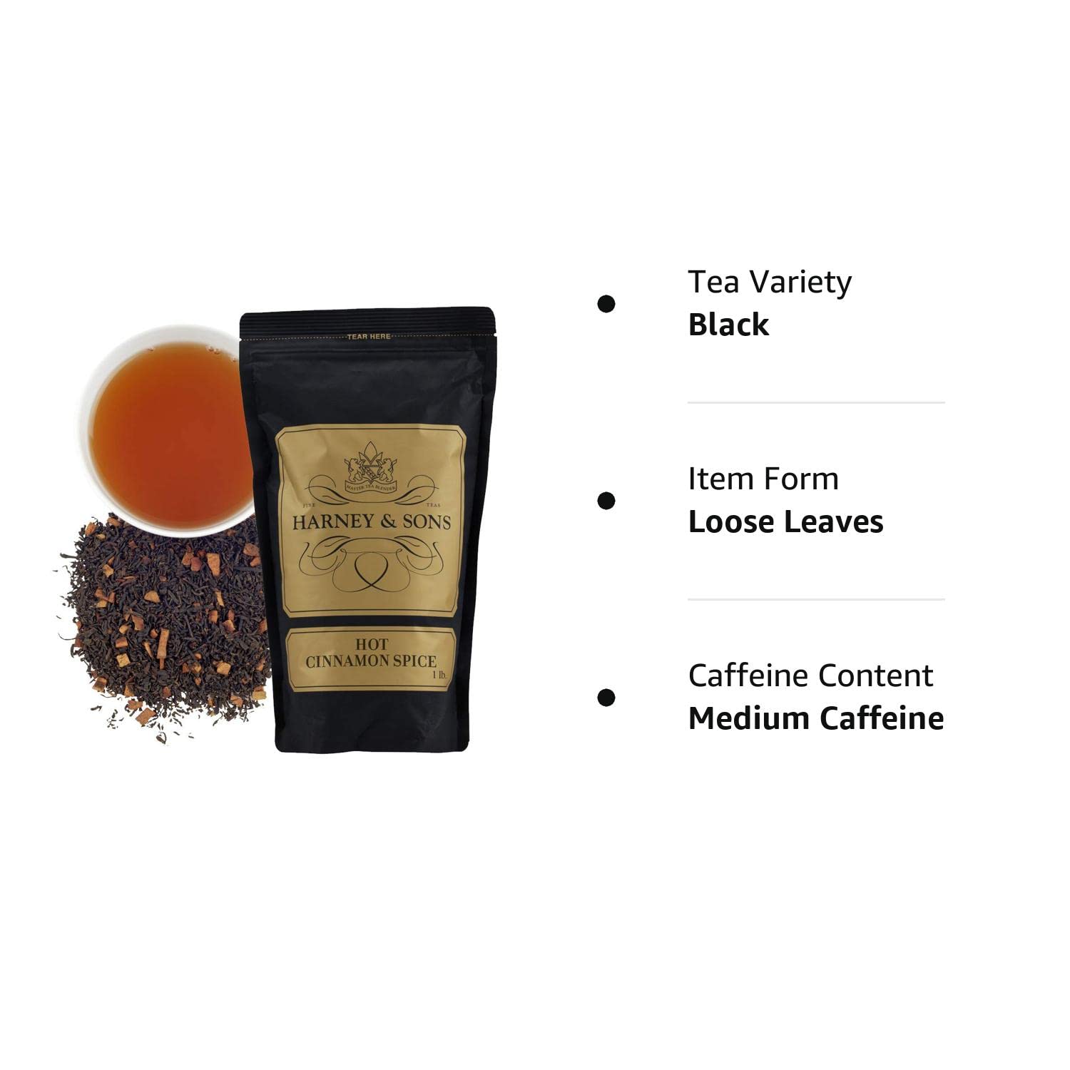 Harney & Sons Harney et ça sonne bien thé chaud épices thé en vrac, cannelle, 16 onces