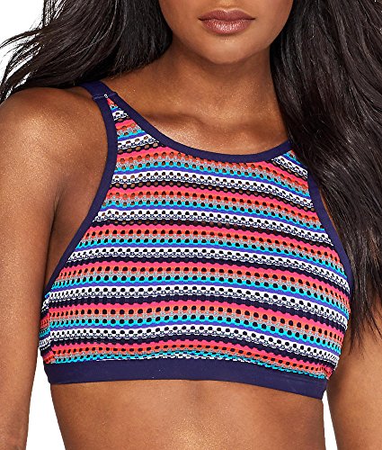 Anne Cole Women's Multi Color Crochet High Neck...