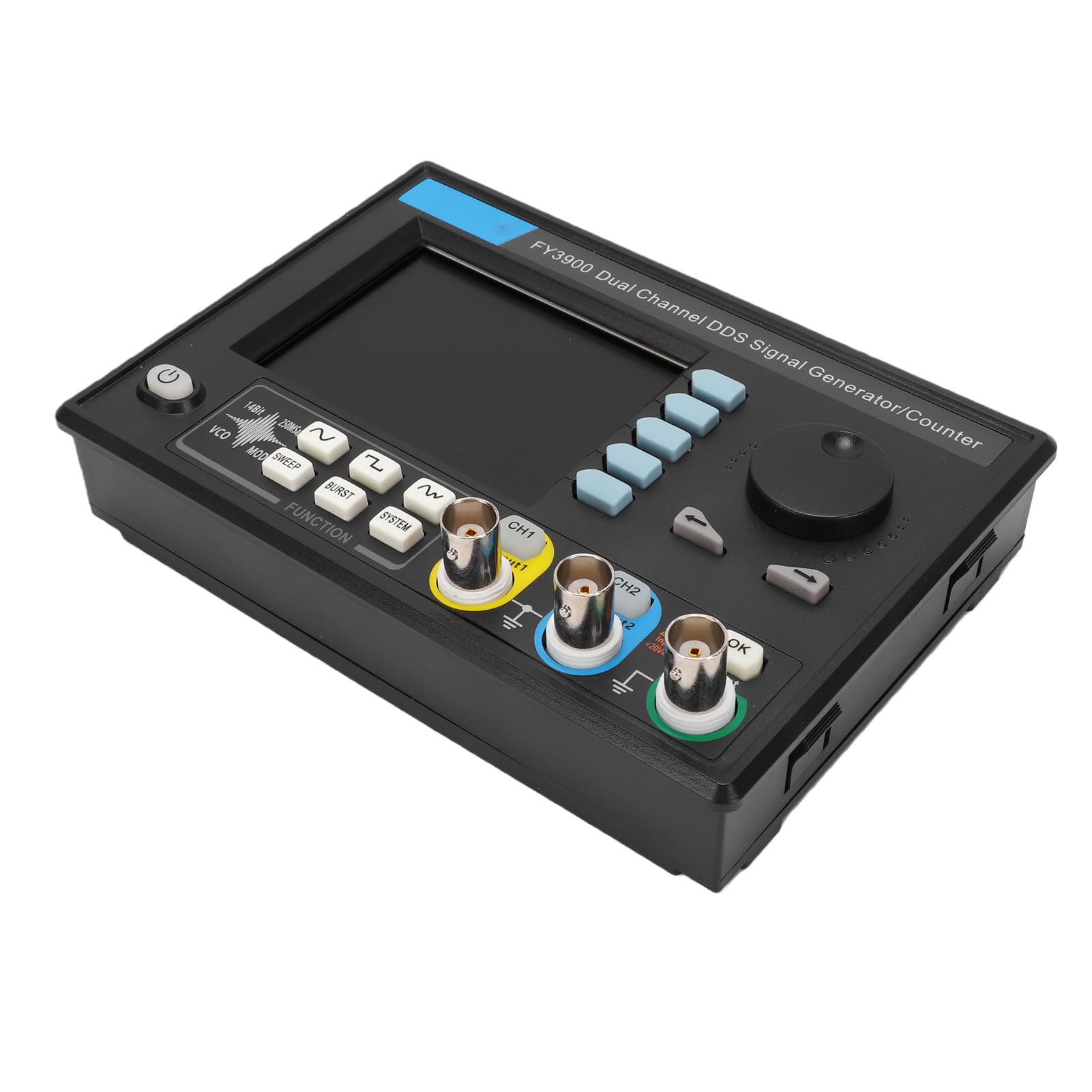 Generic Generador de Señal de Doble Canal FY3900 Generador de Funciones de Alta Precisión para Uso en Laboratorio y Campo Diseño Compacto y Liviano 30MHz (Enchufe de la UE)