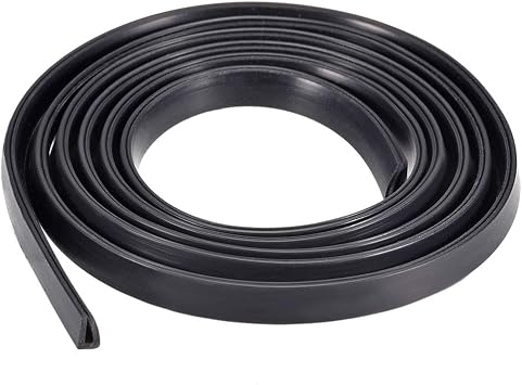 uxcell Edge Trim U Seal Extrusion, Silicone Black U Channel Edge Protector Sheet Fits 0.1-1.5mm Edge 1M/3.28Ft Length