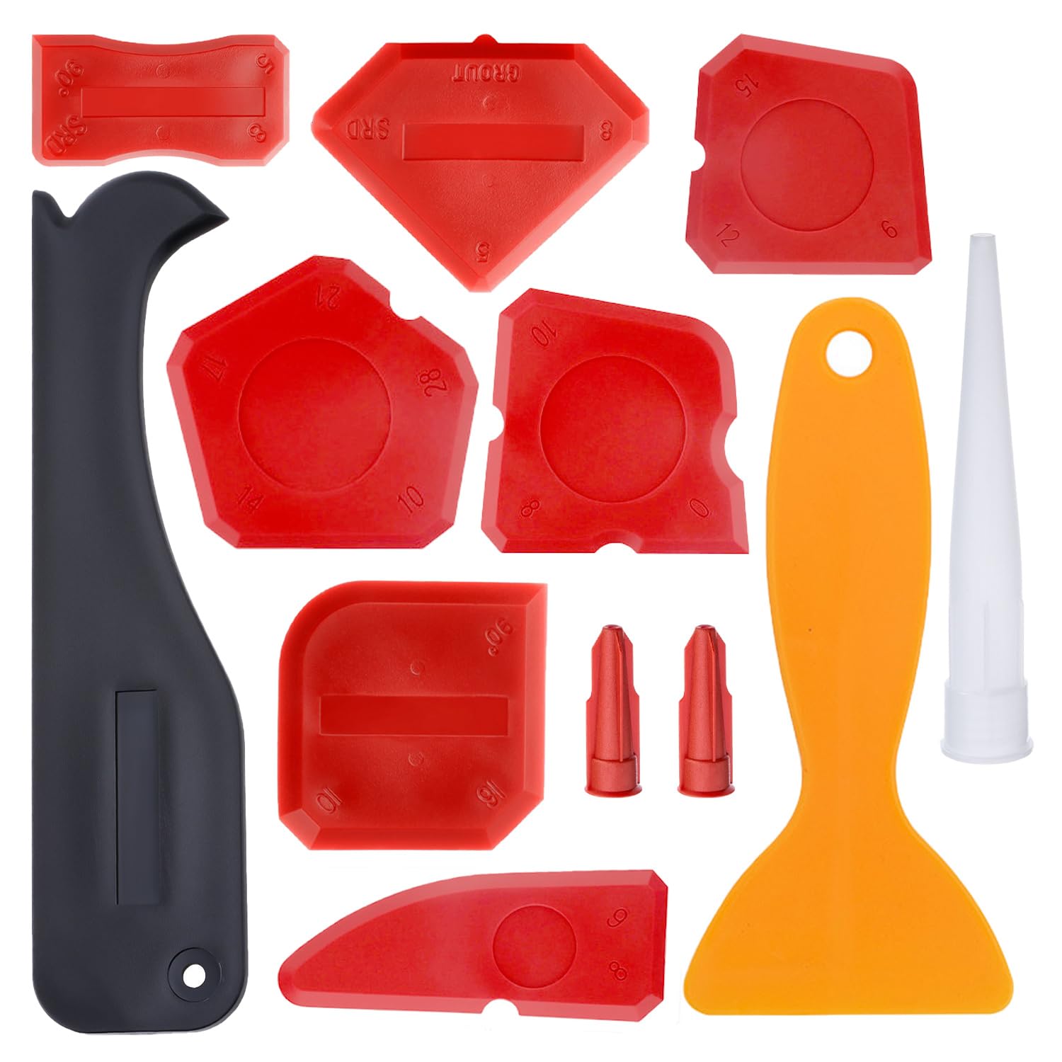 Kit 12 Strumenti Per Sigillante - Attrezzi Per Stuccare, Levigare E Pulire Il Silicone - Foto 8