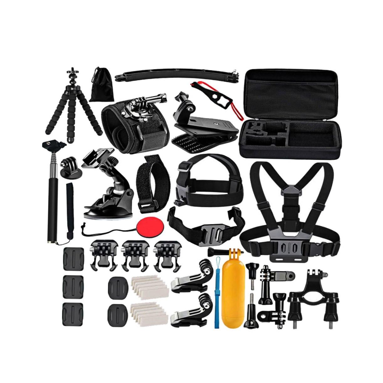 OSALADI Kit De Accesorios para Cámara De Acción Correa Flotante Trípode Adaptador y Ventosa para Uso Acuático Compatible con Modelos 8, 7 y 6