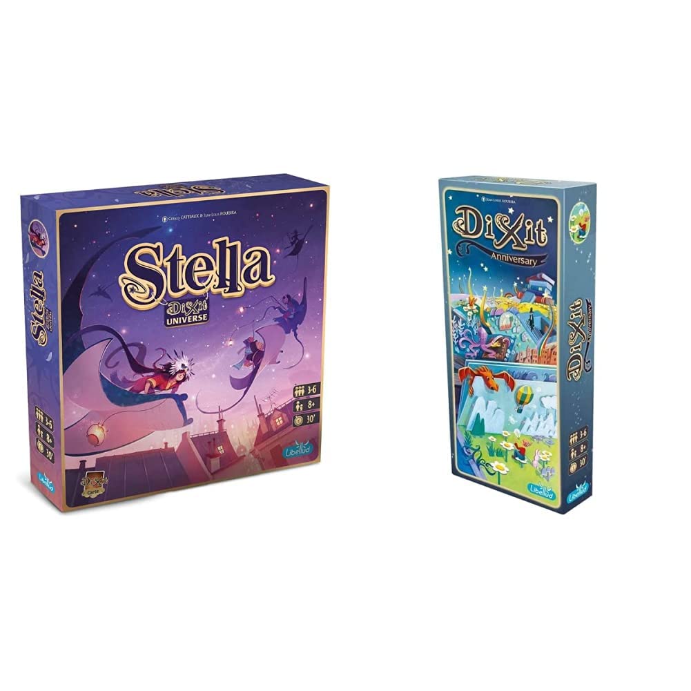 Asmodee Stella - Dixit Universe & Dixit 9 Anniversary, Espansione Gioco da Tavolo, Edizione in italiano, 8014