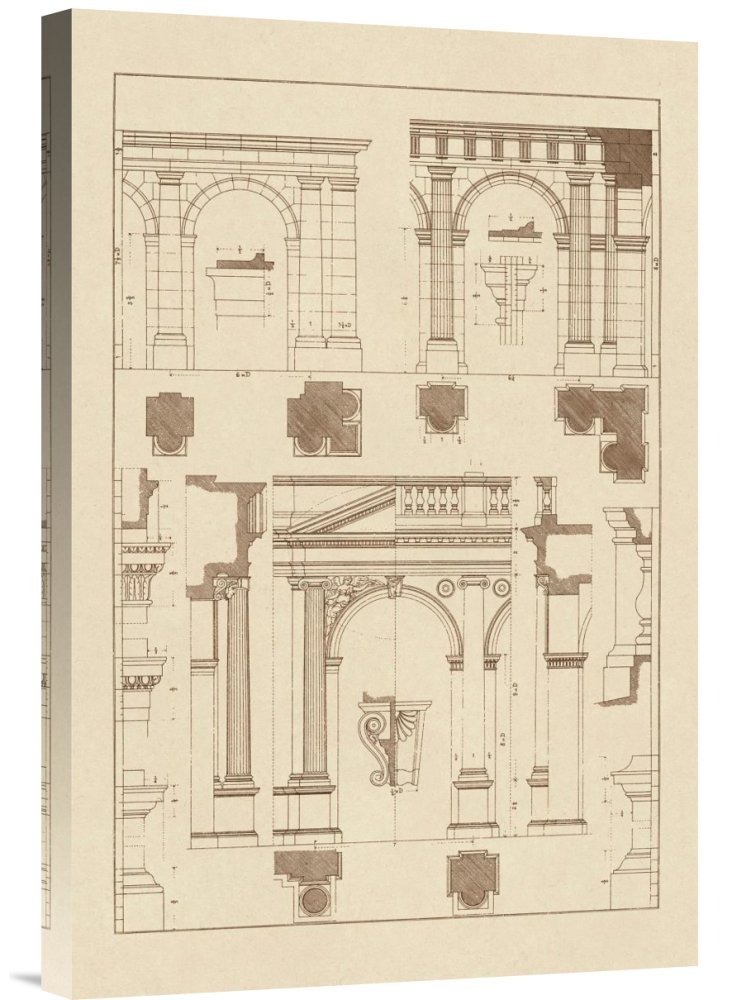 Global Gallery Budget GCS-394589-1624-142 J. Buhlmann Arcades Gallery Wrap Giclee on Canvas Wall Art Print