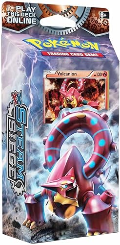 Pokemon TCG Steam Siege, Ring of Lightning - Baraja temática de 60 cartas con un aro holográfico