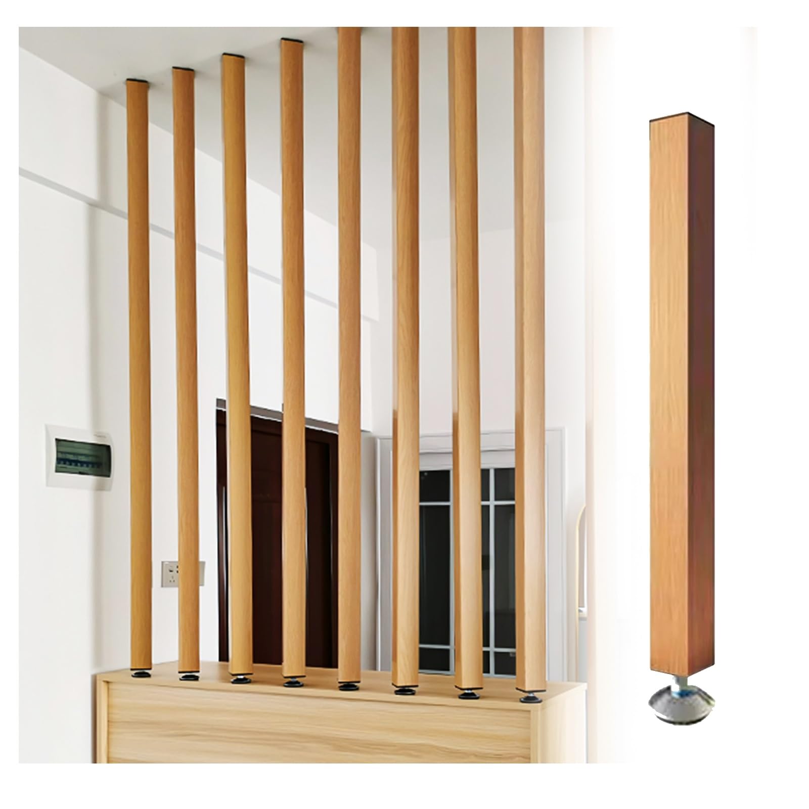 Freestanding Floor to Ceiling Partition,Partition Column Versatile Space Separator,Column Decor Grille,Facilitates air circulation,for Home, Office, Restaurant, Bedroom(8-pcs,100cm/39.3in/3.28ft)